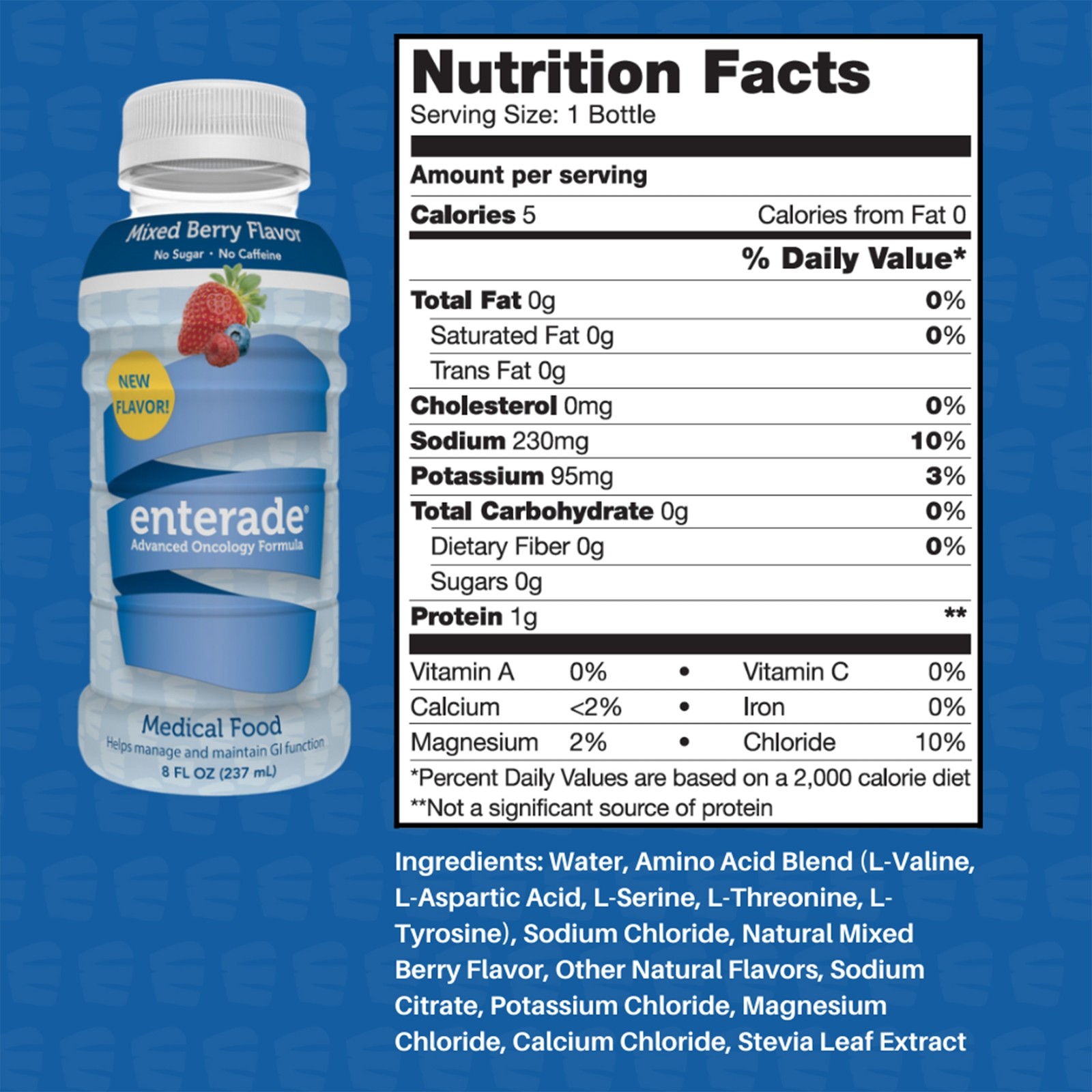 enterade Advanced Oncology Oral Supplement Mixed Berry 8 oz Bottle 12 Ct