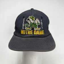 Vtg 1977 University of Notre Dame Football Champions Hat OS Twins Sports NCAA