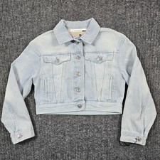 Levi's SilverTab Jean Denim Jacket Youth Small 8-10 Light Wash Cropped