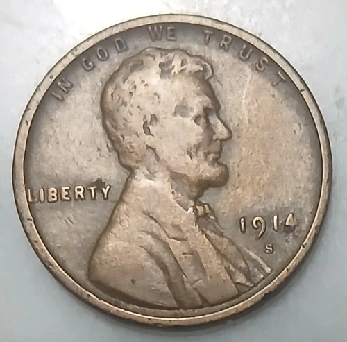 1914 s Lincoln Wheat Penny Fine