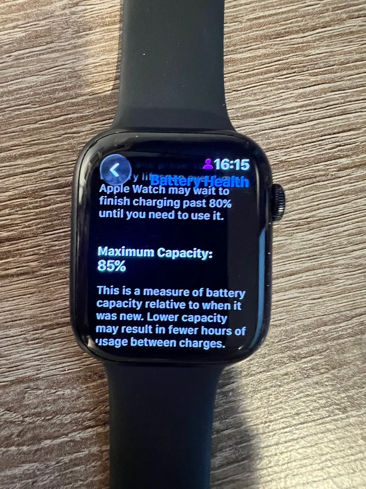 Apple Watch Series 8 45mm Midnight Aluminum Case, Sport Band, M/L , 2 Sport Loop - Image 2 of 3