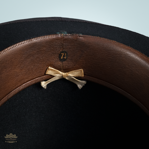 Antique 10s - 20s Aldine Club Hats Derby Bowler Mens 7 1/4 Black d'Orsay Curl - Picture 11 of 24