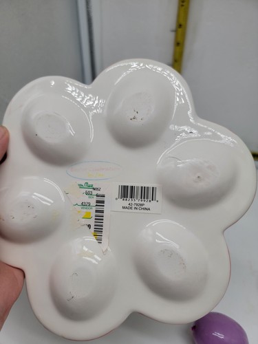 Ostereier Teller Keramik Neu 6 Eier Pastellfarben Tischdeko von Jay - Bild 4 von 7