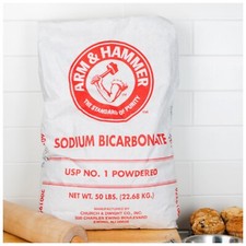 Baking Soda Multi Purpose Product All-Natural Sodium Bicarbonate Bulk Bag 50-lb