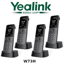 4 Yealink W73H IP DECT Addtl Cordless Expansion Handset for W60B W70B W80B W90B