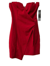 NWT TRIXXI Red Strapless Cocktail Party Dress Size Medium Back zipper Mini