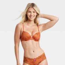 Women's Daydream Light Lift Demi T-Shirt Bra - Auden Orange Size 32B