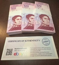 NEW NOTES Venezuela 100 Digitales 2021 UNC x10 – 100 Million Bolívares 💎 COA