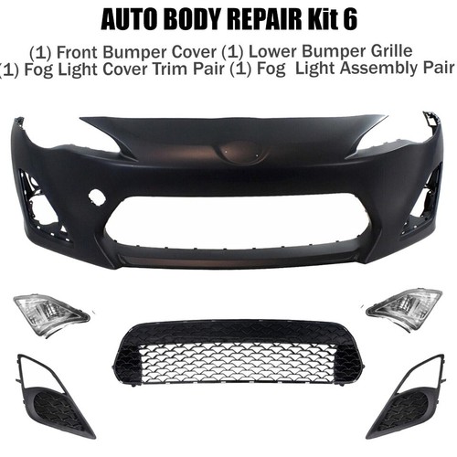 Front Bumper Cover Fascia & Fog Light Assembly Kit For 2013-2016 Scion FR-S - Picture 2 of 10
