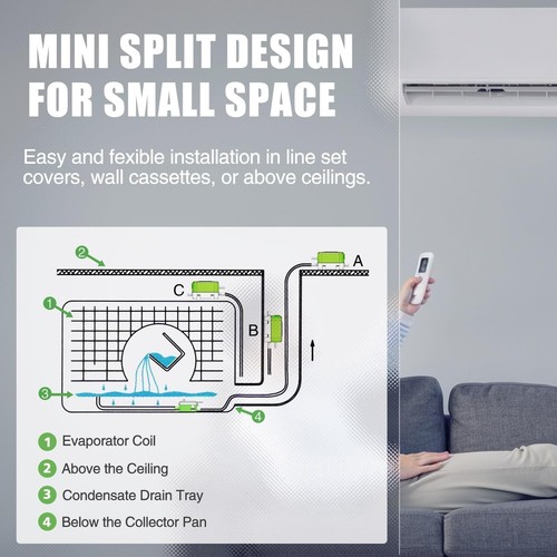Reliable Mini Split Condensate Drain Pump - Silent Operation for Home Appliances - Picture 8 of 8