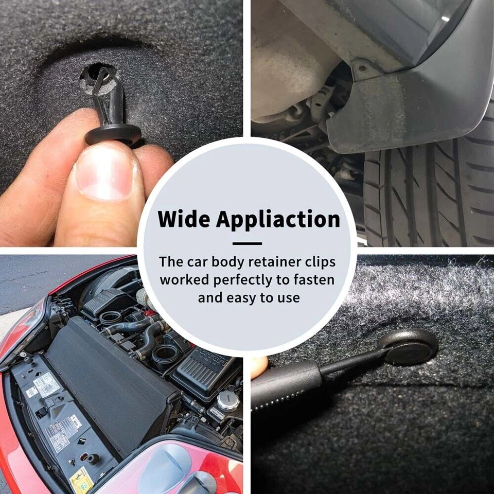 Remache de plástico para carrocería de automóvil 40 piezas sujetador retenedor parachoques guardabarros clips de ajuste Foto 4 de 4