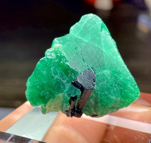 Natur Smaragd und Schörl schwarzer Turmalin Minas Gerais Emerald 80Ct - Picture 2 of 8