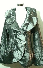 Jerry T Women Silver Gray Jacket Large L 14 16 Boutique New Sr 950 Nwt