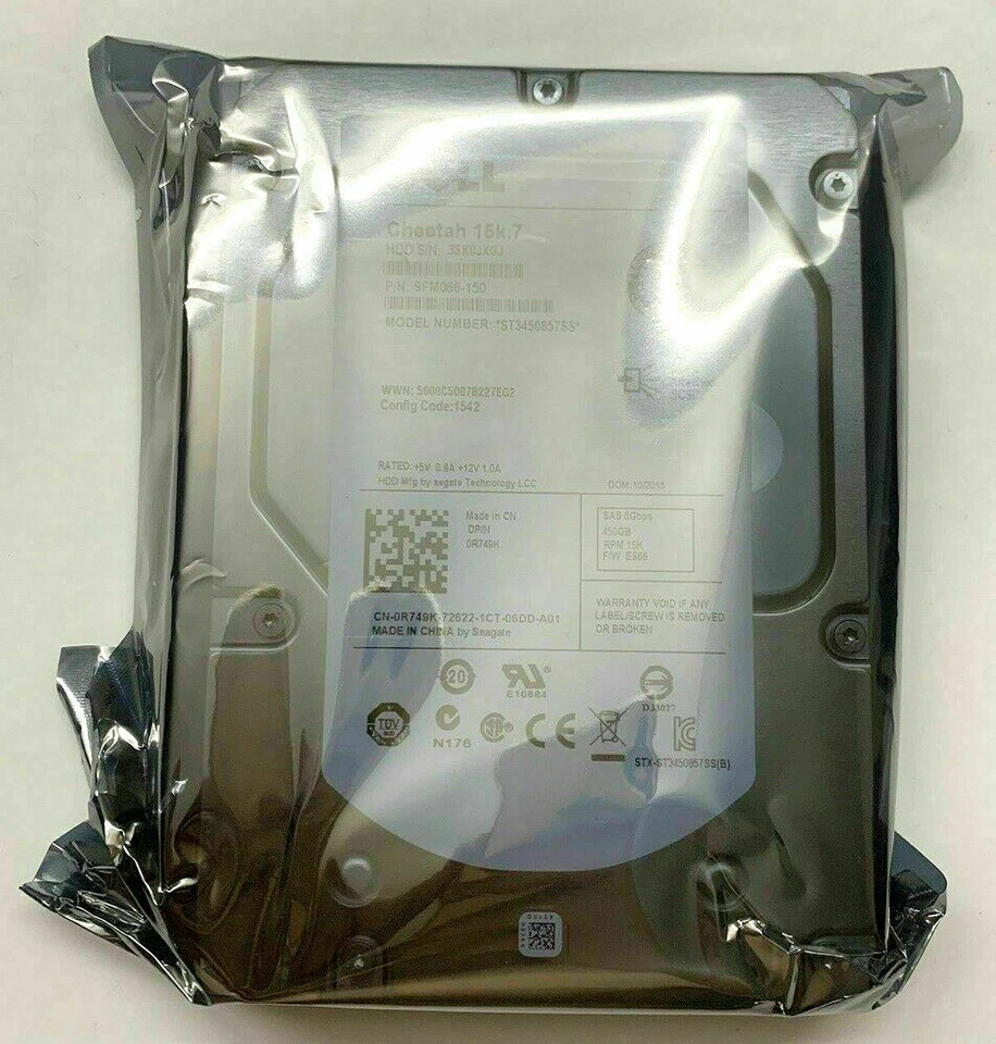 Dell 450GB R749K 0R749K 15K RPM 6Gb/s 16MB 3.5" SAS HDD Hard Drive ST3450857SS - Image 2 of 4