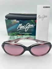 MAUI JIM Polarized Sunglasses MJ700 07C Cloud Break Black Burgundy Maui Rose NIB