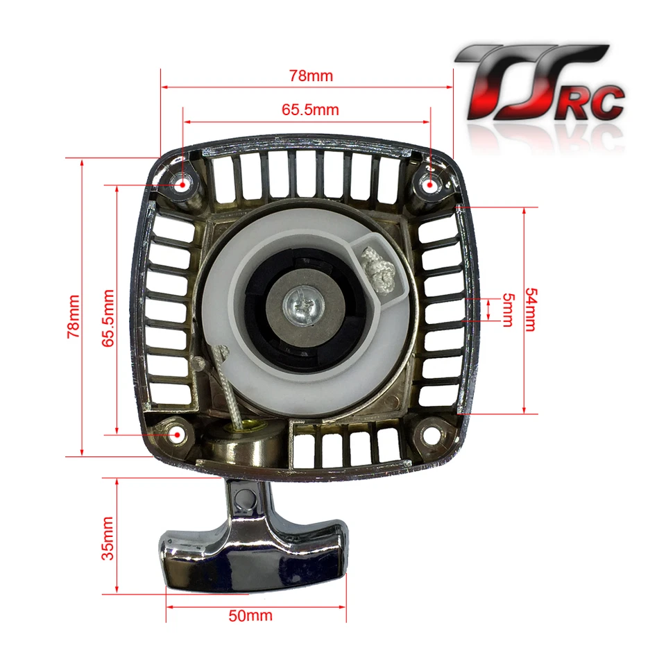 Chrom Seilzugstarter set für 1:5 Zenoah CY Baja 5B 5T FG Losi 5ive T - Bild 2 von 2