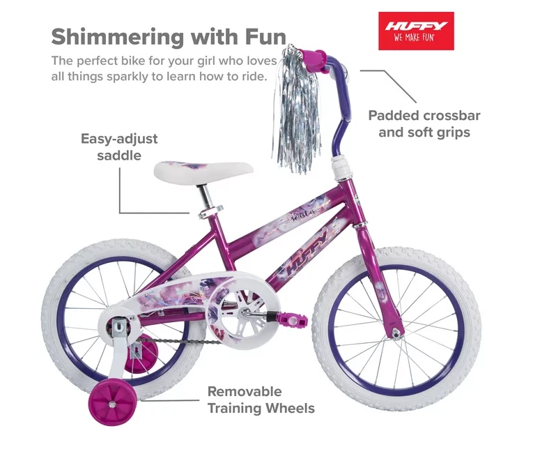 Huffy 16 in. Sea Star Kids Bike for Girls Ages 4 and up, Child, Metallic Purple - Image 2 of 4