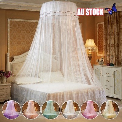 Round Mosquito Net Lace Curtain Dome Bed Canopy Netting Princess