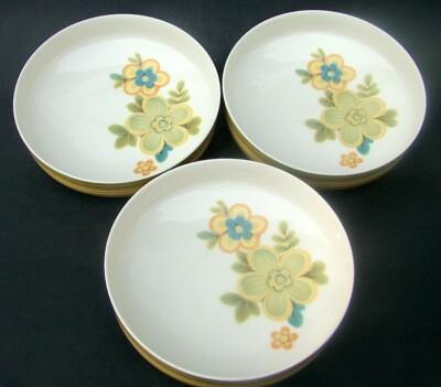 DREI Noritake 1970er Chestnuthill 7045 Suppe Müsli Dessertschalen 18 cm in sehr gutem Zustand