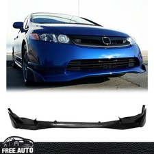 Front Bumper Lip Fits 06-08 Honda Civic 4dr Mugen Si Style Pu Spoiler Splitter