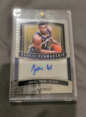 2019-2020 Panini Prizm Zion Williamson Rookie RC Penmanship Auto #RP-ZWL