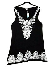 NEW Foxxy Womens Dress PLUS Size 3X Black Rayon Stretch Sheath Sleeveless Decor