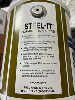 Steel-It Epoxy Finish 4907A 4907B (2 Gallon Kit)