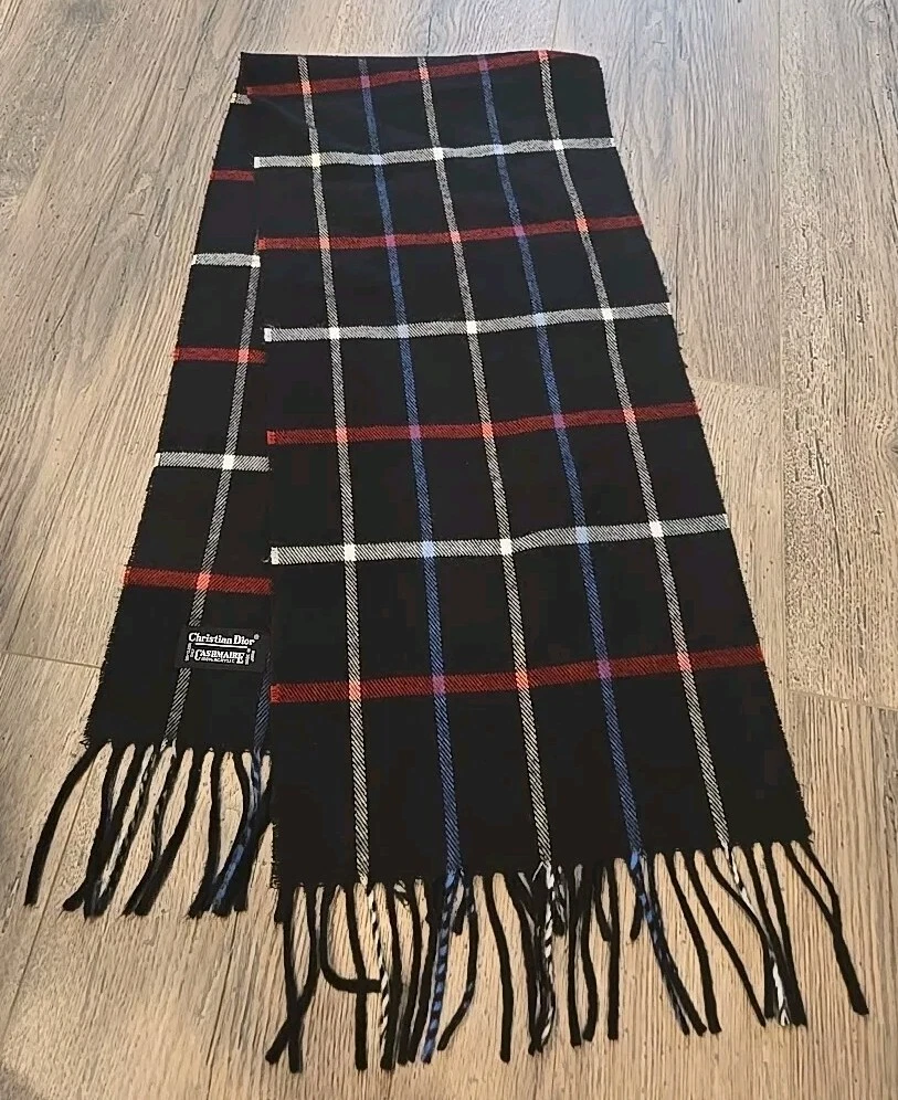 Christian Dior VINTAGE écharpe cachemire 100% acrylique wrap A