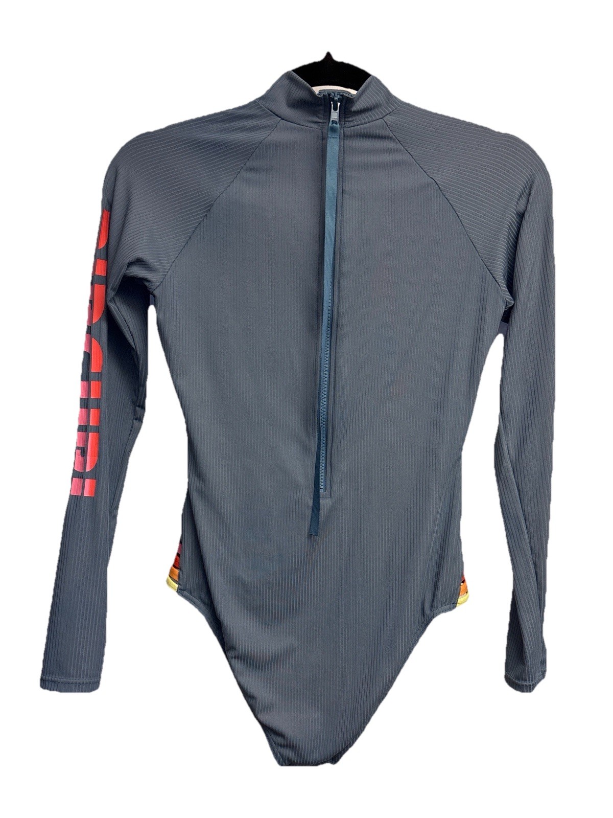 Rip Curl Surf Suit Sz S Back Zip Long Sleeve Ribbed Swimsuit NO TAG