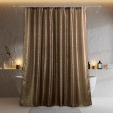 Brown Silver Glitter Shower Curtain: 72"W x 72"L Pack of 1 , Chocolate