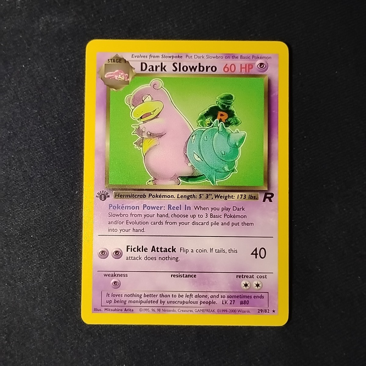 Pokémon TCG Dark Slowbro Team Rocket 29/82 1st Edition Rare NM