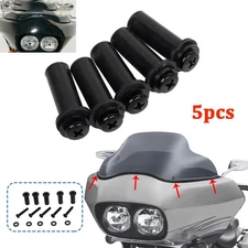 Black Windscreen Well Nut Bolt Screws Kit For Harley Touring Road Glide 98-22 US