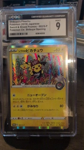 Pokemon Japanese promo Shibuya's Pikachu 002/S P  cgc 9