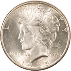 1925 $1 PEACE DOLLAR - WHITE! HIGH GRADE, NEARLY UNCIRCULATED - LOOKS CHOICE!