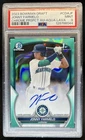 2023 Bowman Draft Jonny Farmelo Chrome Auto Aqua Lava Refractor 1st #/199 PSA 9