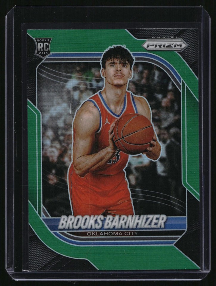 2025 -26 Panini Prizm Brooks Barnhizer Green Prizm #35 Thunder -26 Panini Prizm Brooks Barnhizer Green Prizm RC #35 Thunder