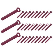 30 Pcs Leather Zipper Puller, 2.6" Zipper Sliders, Dark Red