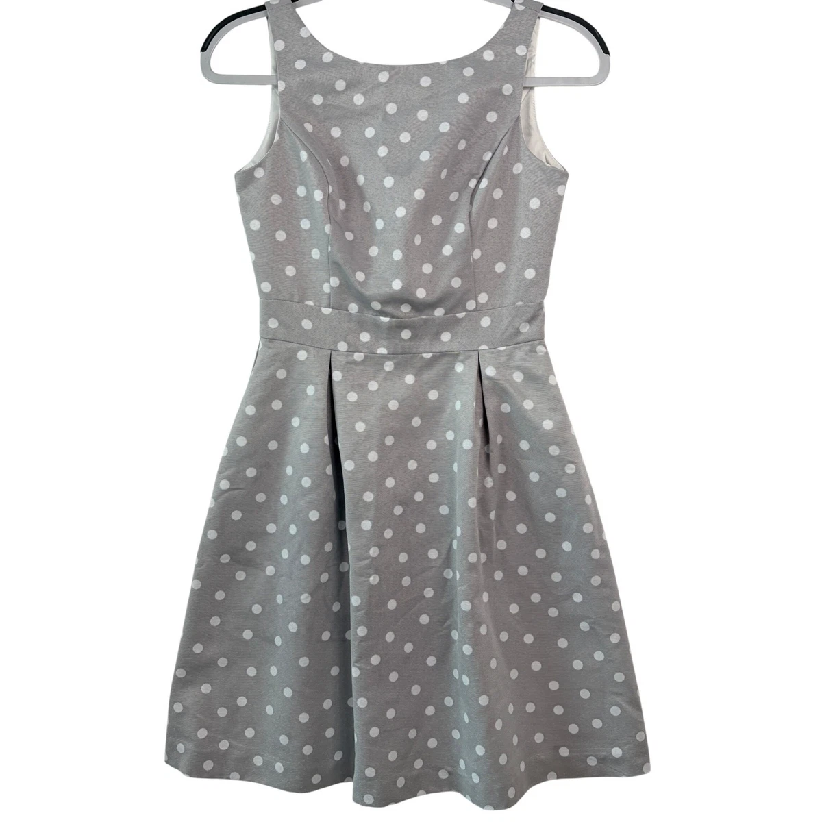 brown polka dot dress white house black market Georgia Dress w. Bow