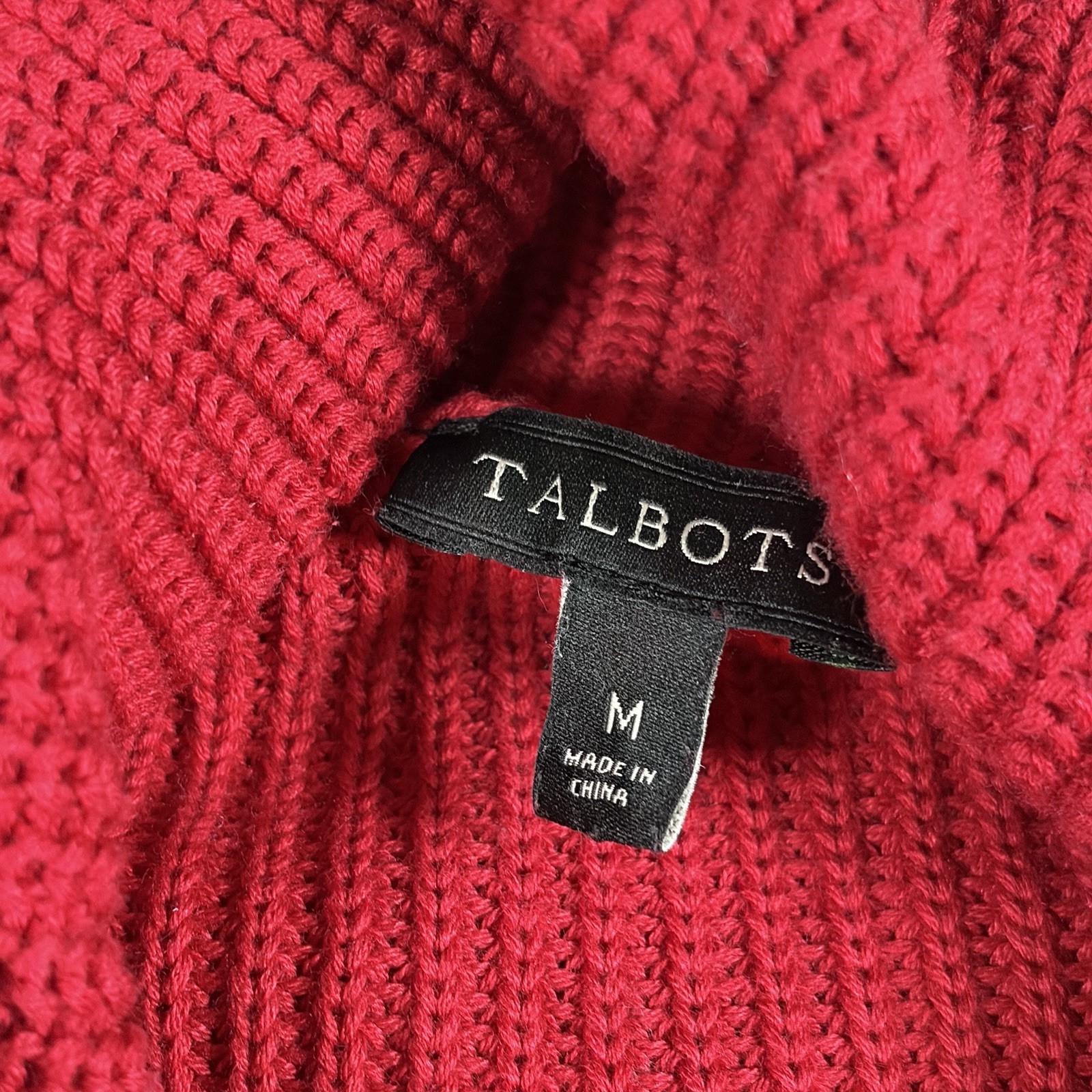 Talbots Medium Split Cowl Neck Shaker Stitch Swea… - image 7