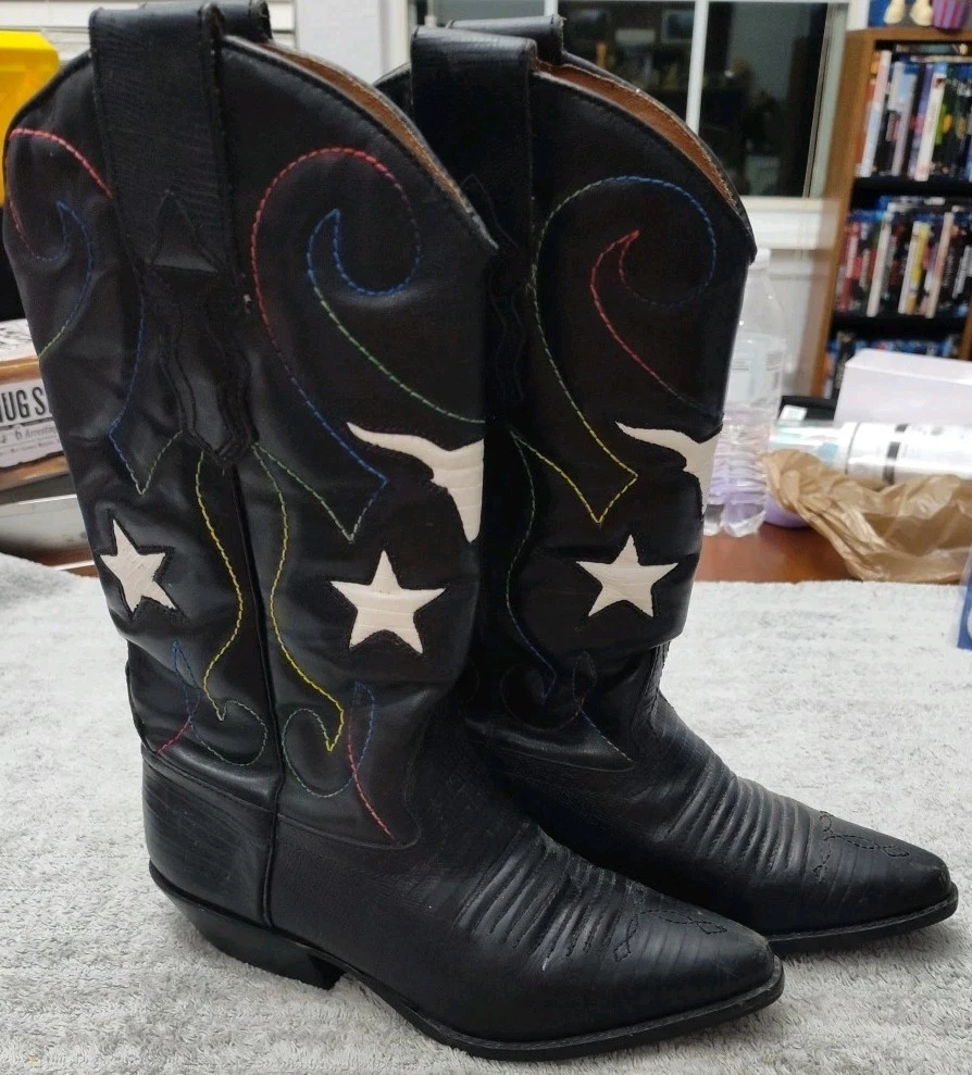 Bottes Cow-boy Nine West Cuir Noir - Femme - Taille 5.5 (US 7 étroit)