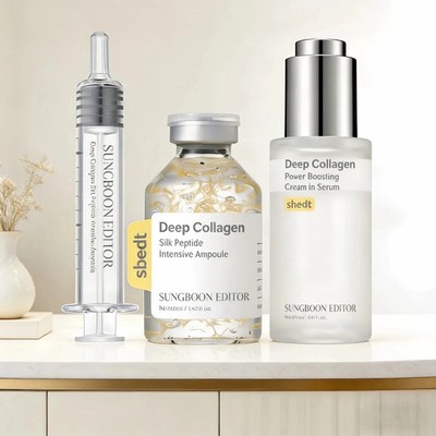 Sungboon Silk Collagen & Peptide Face-Lift Duo: Ampoule + Serum, 8 HA, Firming