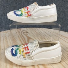 Michael Kors Shoes Youth 10 Jem Split Slip On Sneakers White Rhinestone Comfort