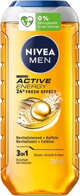 Nivea Men Active Energy Duschgel 250ml Koffein 3in1 Körper Gesicht Haar Frische