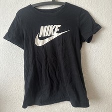 Nike, T-shirt maglietta donna, nera, casual, XS, 4-6UK