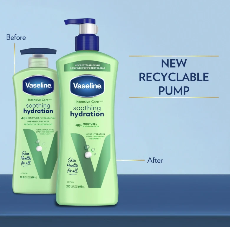 Vaselina Cuidado Intensivo Loción Corporal Hidratación Calmante para Mujeres, 20.3 OZ, PAQUETE DE 2 Foto 4 de 4