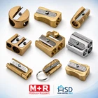 Mobius Ruppert Solid Brass Pencil Sharpener Single Double Hole Heavy Duty Metal