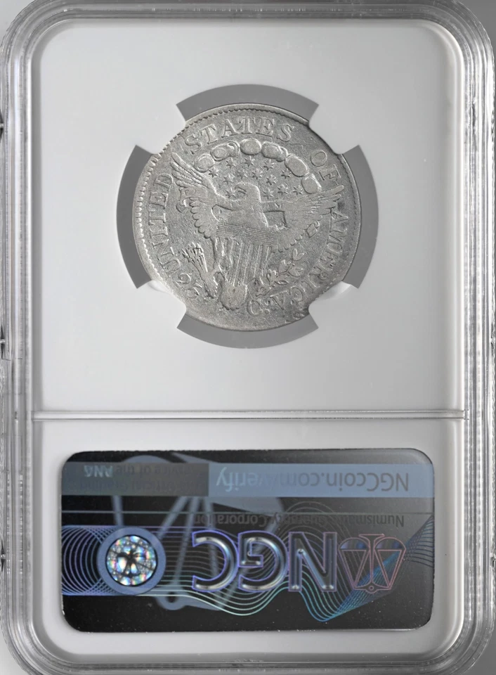 1806 25C DRAPED BUST SILVER QUARTER  NGC VG DETAILS "DAMAGED" #8405235-044 - Image 4 of 4