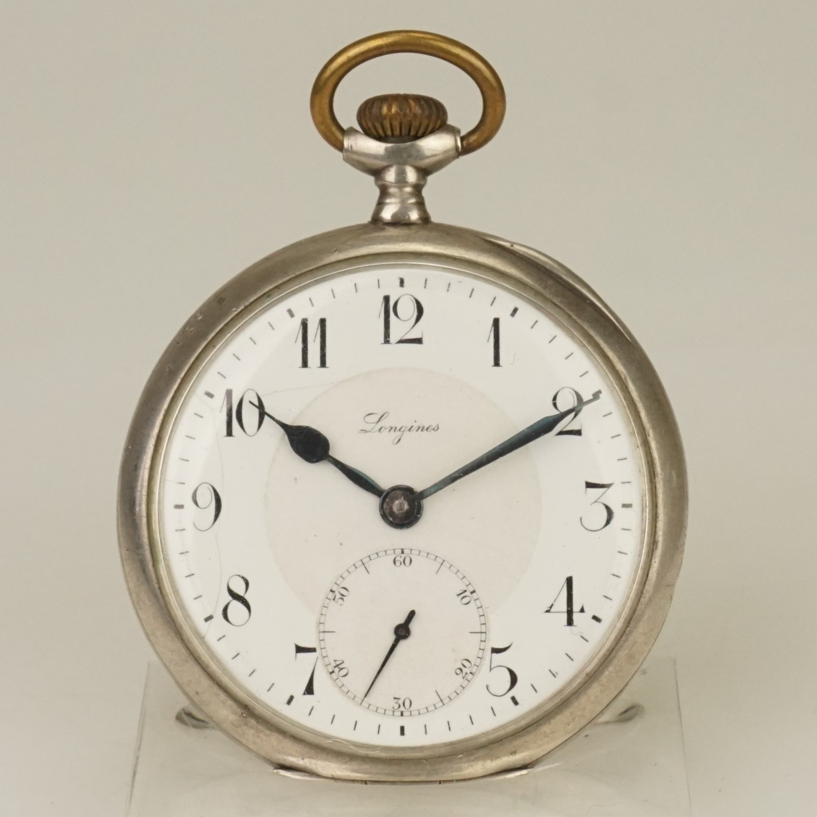 Rare!  LONGINES Solid Silver Pocket Watch Men's n… - image 8