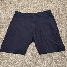Wrangler Shorts Men's 34 Blue 9.5" ATG All Terrain Gear Stretch Utility Hiking