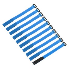 10Pcs Battery Tie Down Straps, 0.8x12" Blue Nylon Hold Loop Strap